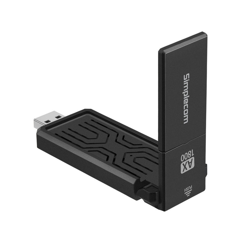 (LS)Simplecom NW812 AX1800 Dual Band WiFi 6 USB Adapter with Foldable Antenna