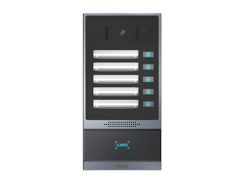 Fanvil i63 Outdoor Audio/Video Intercom, 2 SIP Lines, 5 DSS Keys, PoE, IP66 & IK07, RFID Reader , ONVIF, 2Yr Warranty