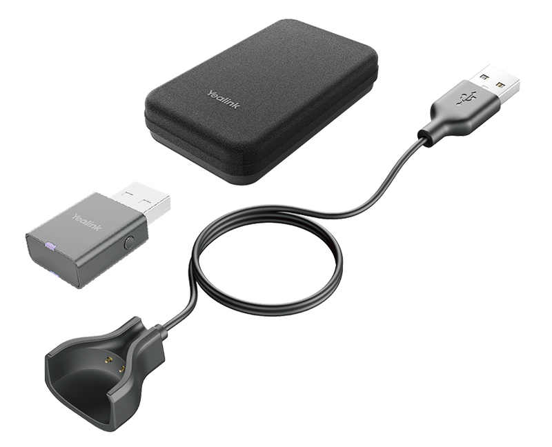 Yealink Portable Accessory Kit for WH63/67, Carry Case, Charging Cable, WDD60 DECT Dongle, Make DECT Headset Your Hybrid Work Booster