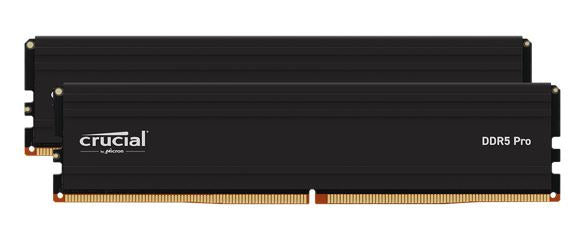 Crucial Pro 96GB (2x48GB) DDR5 UDIMM 5600MHz CL46 46-45-45 1.1V Black Heat Spreader Support Intel XMP AMD Ryzen Desktop PC Gaming Memory