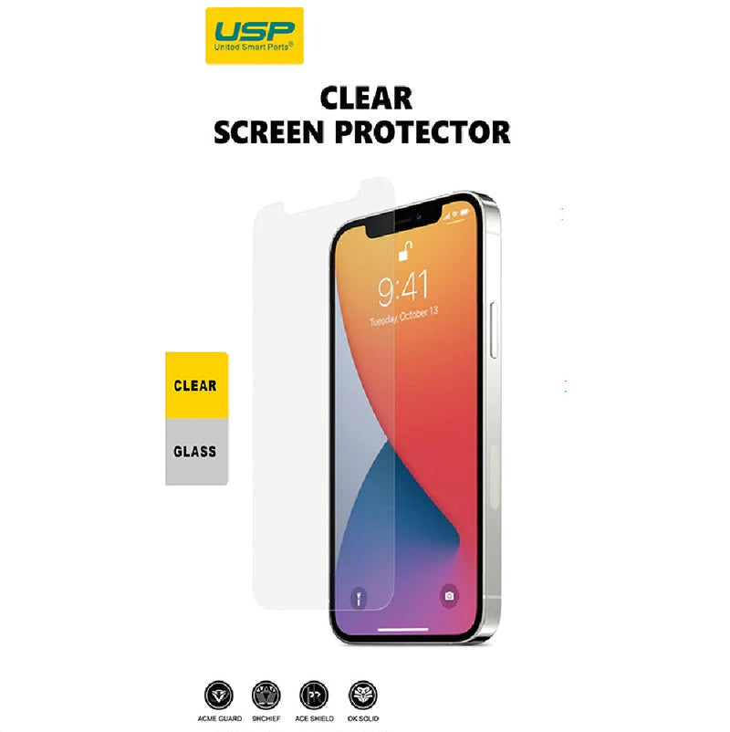 USP Apple iPhone 14 Pro Max (6.7') Tempered Glass Screen Protector Clear - Scratch-Resistant,Drop Protection, Raised Edges, 3 Years Warranty