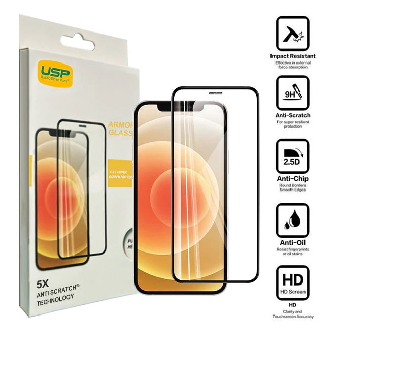 USP Apple iPhone 11 / iPhone XR (6.1') Armor Glass Full Cover Screen Protector - Impact-Resistant, Smooth Edges, 3 Years Warranty