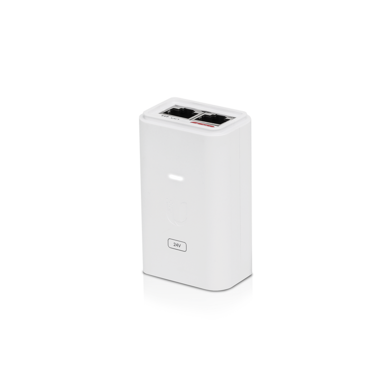 Ubiquiti POE Injector, 24VDC, 24W, Gigabit Ethernet, ESD protection & LED, Surge and Clamping Protection,Maximum Surge Discharge