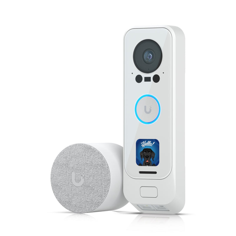 Ubiquiti UniFi Protect G4 Doorbell Pro PoE Kit-White, 5MP CMOS Camera,Night Mode IR Up To 20ft,PoE Power, Includes PoE Chime, IPX4