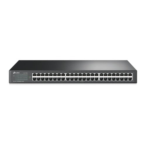 TP-Link TL-SF1048 48-Port 10/100Mbps Rackmount Switch energy-efficient Supports MAC 19-inch rack-mountable steel case 100% Data filtering