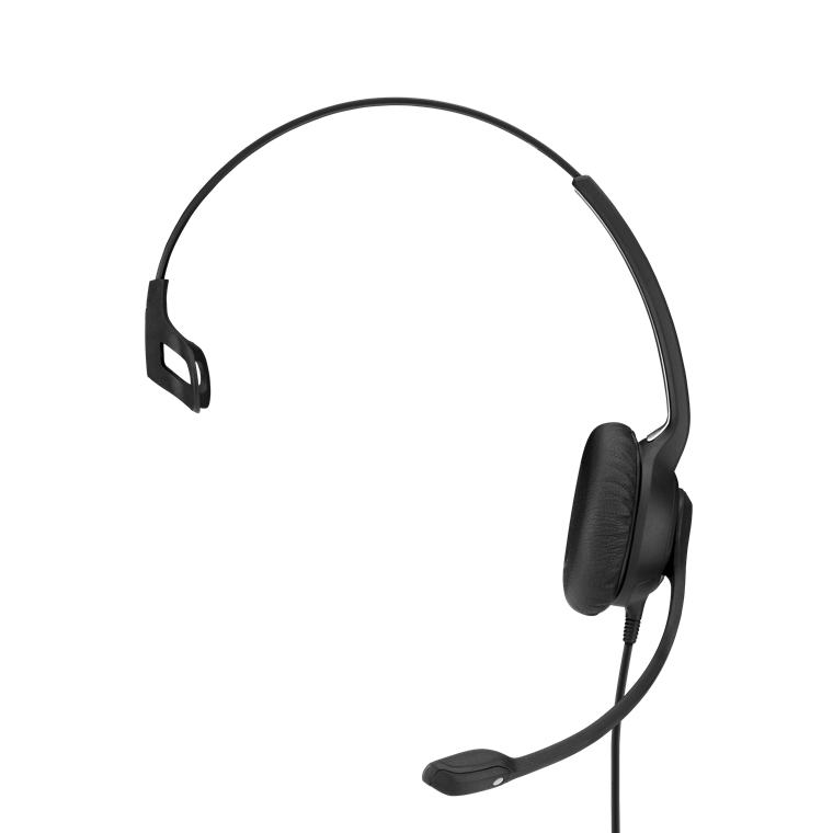 EPOS | Sennheiser SC230 Wide Band Monaural headset with Noise Cancelling mic - high impedance for standard phones, Easy D  -Requires Easy Disconnect