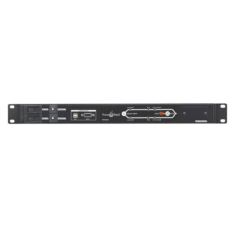 PowerShield Rack ATS 3kVA, Dual 15A C20 inputs, 1 x C19, 8 x C13 outputs, ensures reliable power switching