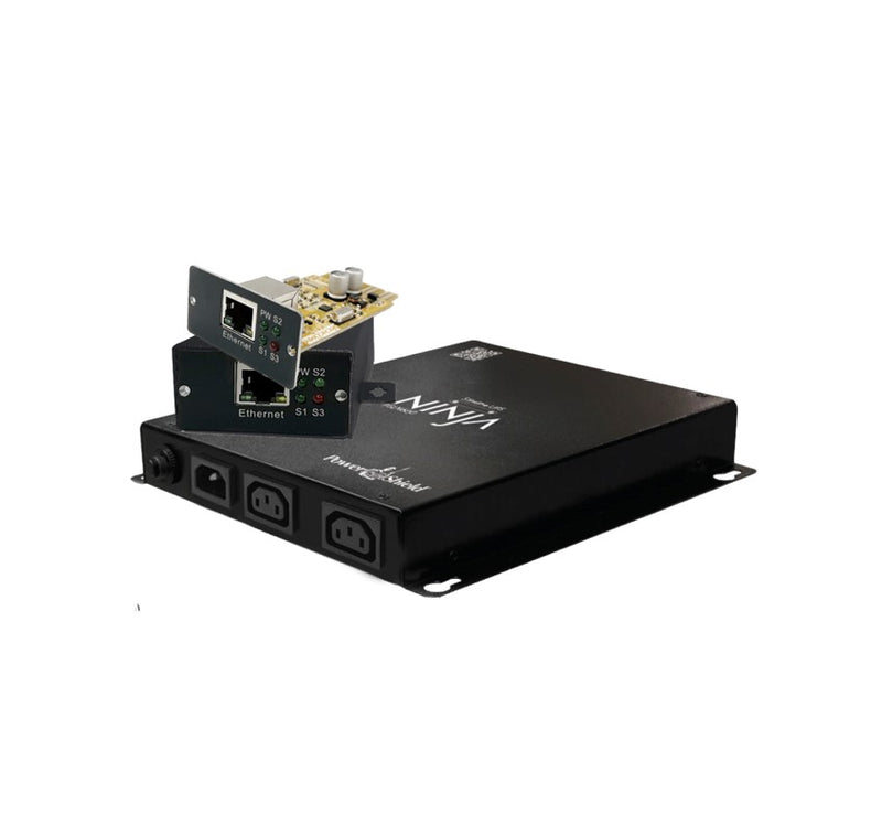 PowerShield Ninja Slimline Network Ready Bundle (1xPSLN600 + 1x PSECB + 1xPSSNMPV1), 2x IEC Outputs, 5-year warranty